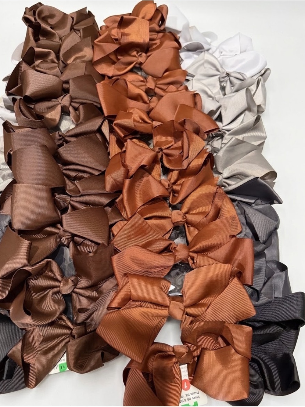 Satin Hair Bow Clips – 12-Piece Set NWT